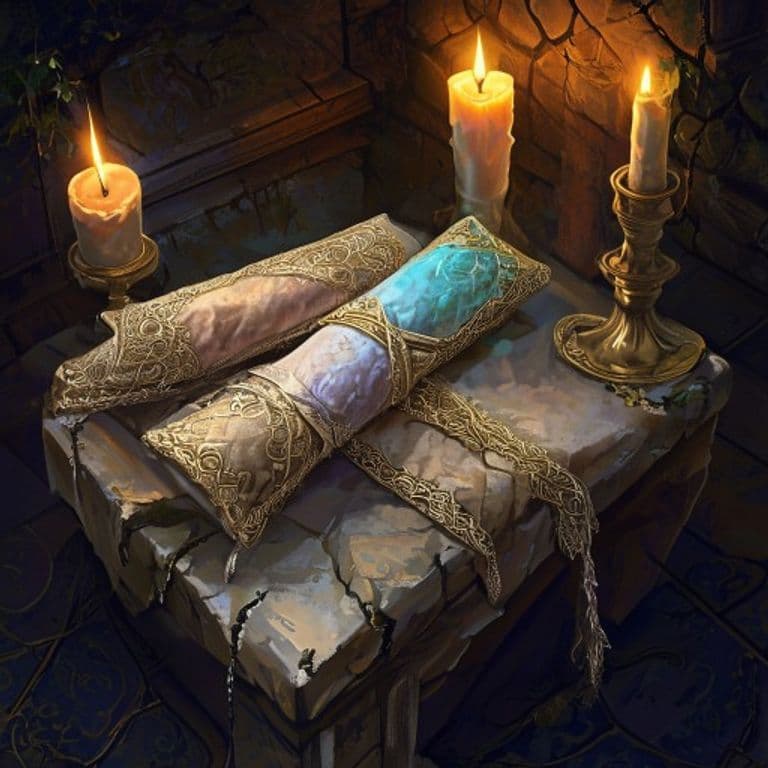 Farhealing Bandages — fantasy item illustration