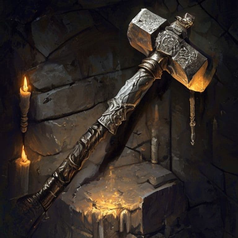 Hammer of Throwing — fantasy item illustration. Hammer of Throwing is a magic item (weapon) of uncommon rarity.