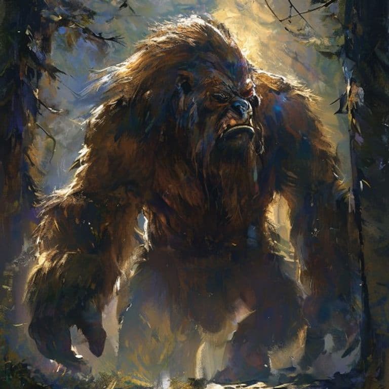 Sasquatch — fantasy monster illustration
