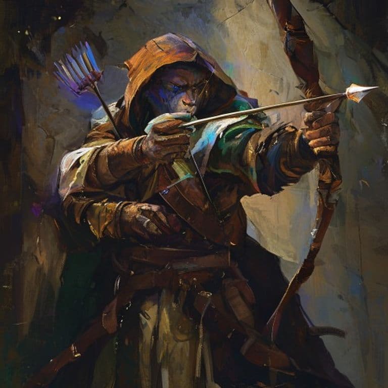 Alchemist Archer — fantasy monster illustration