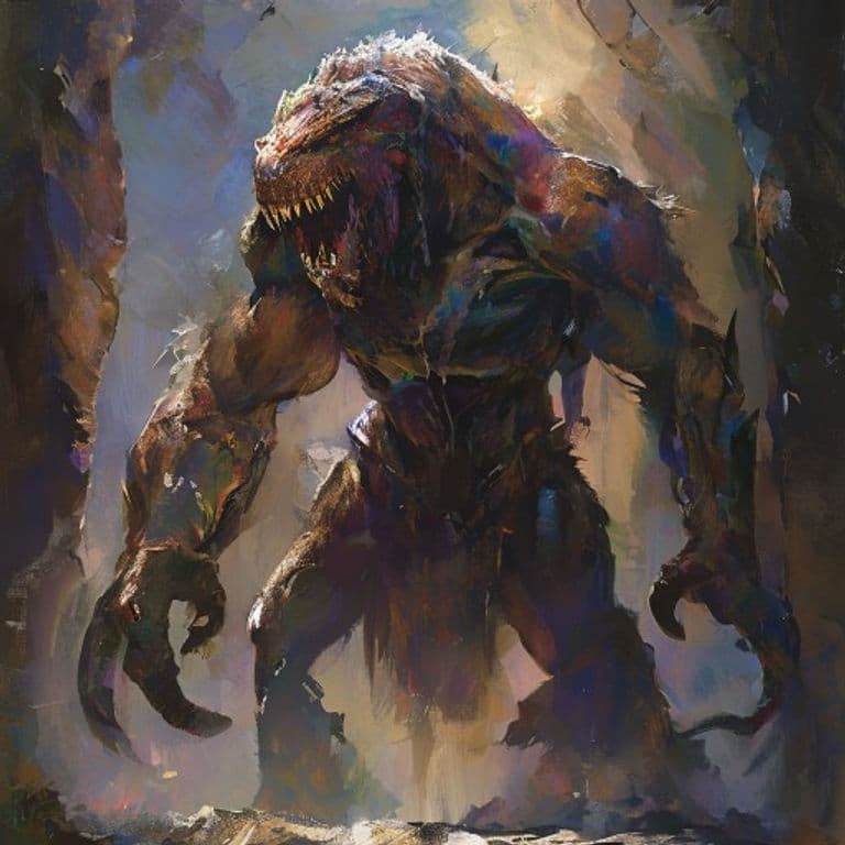Grimlock — fantasy monster illustration. Grimlock is a medium humanoid (Challenge Rating 1/4).