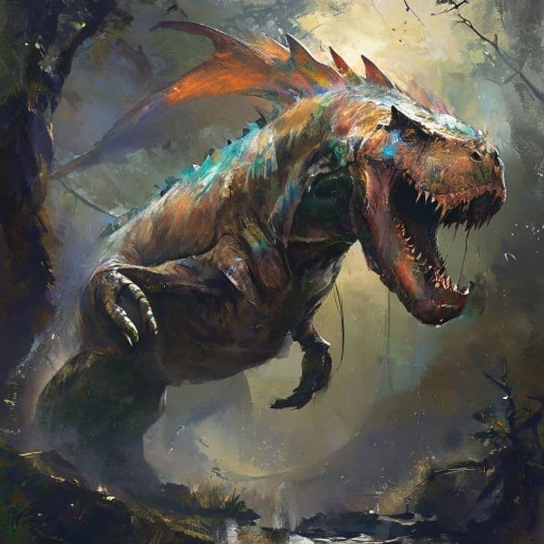 Plesiosaurus — fantasy monster illustration