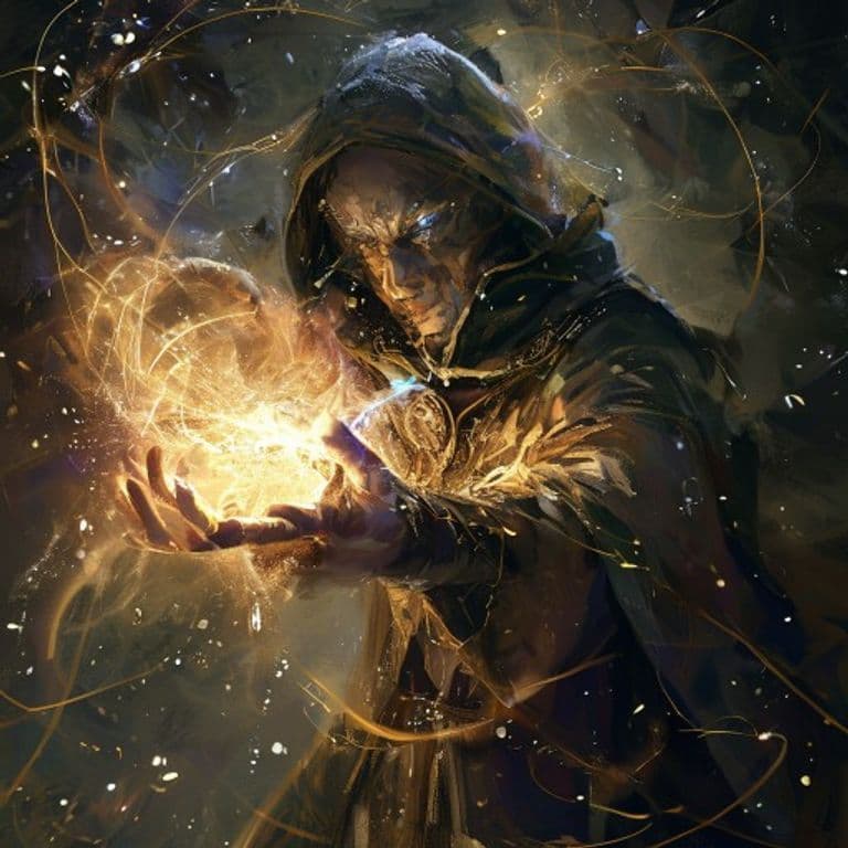 Snowblind Stare — fantasy spell effect illustration