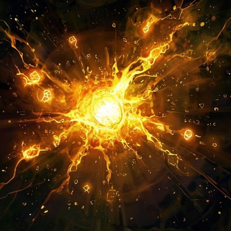 Acid Splash — fantasy spell effect illustration
