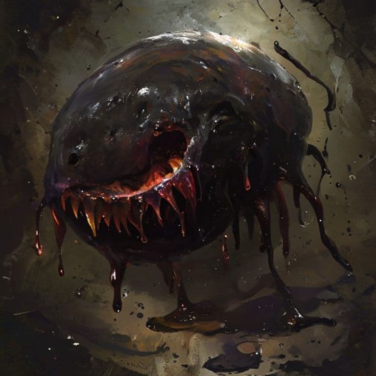 Black Pudding — fantasy monster illustration