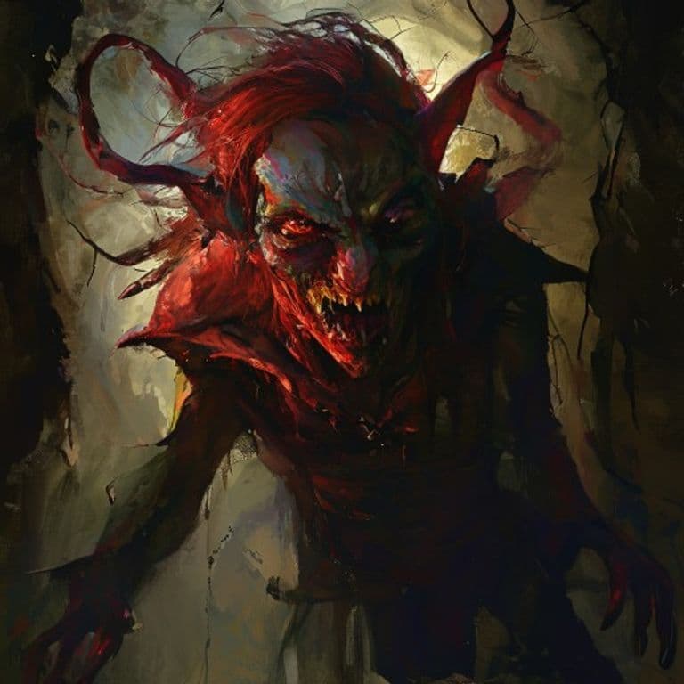 Blood Hag — fantasy monster illustration. Blood Hag is a medium fey (Challenge Rating 11).