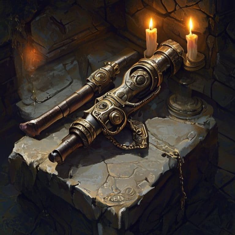 Grappling Gun — fantasy item illustration