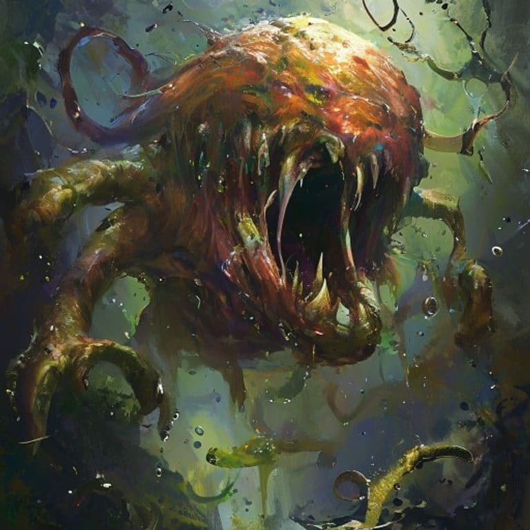 Ooze, Shoal — fantasy monster illustration. Ooze, Shoal is a gargantuan ooze (Challenge Rating 10).