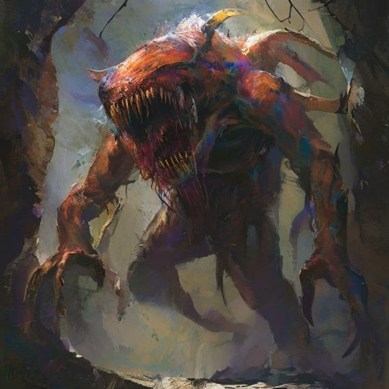 Ahu-Nixta Drudge — fantasy monster illustration