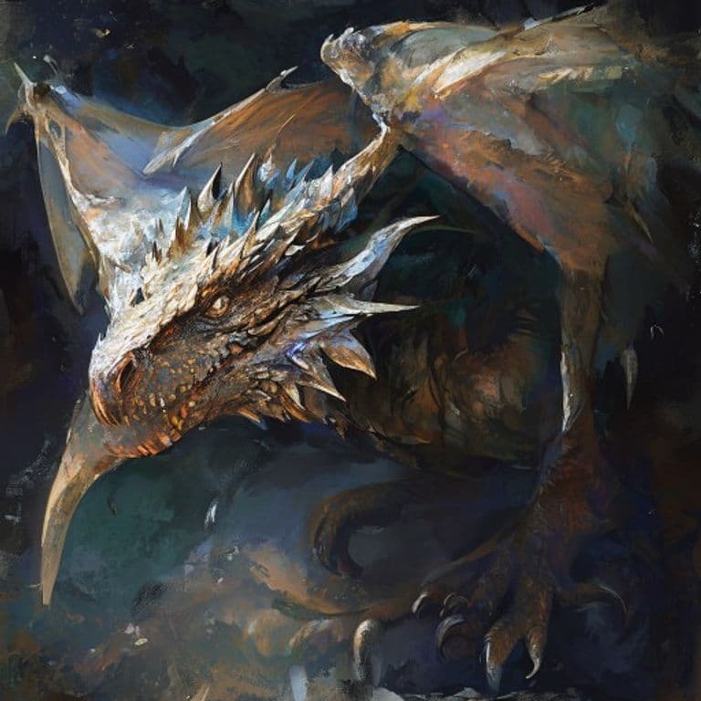 Moon Drake — fantasy monster illustration