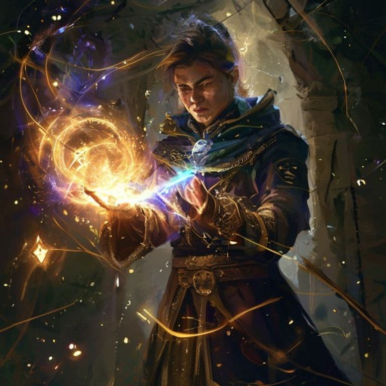 Feint — fantasy spell effect illustration. Feint is a 1st-level illusion available to Cleric, Paladin, Warlock, Wizard.