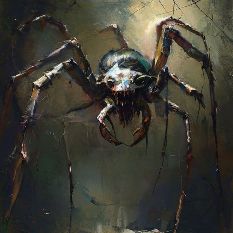 Ghostwalk Spider — fantasy monster illustration