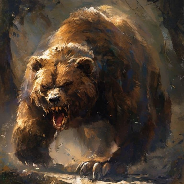 Brown Bear — fantasy monster illustration. Brown Bear is a large beast (Challenge Rating 1).