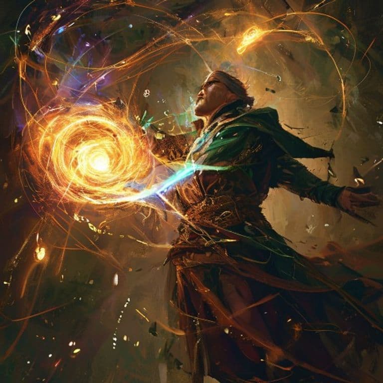 Shocking Volley — fantasy spell effect illustration