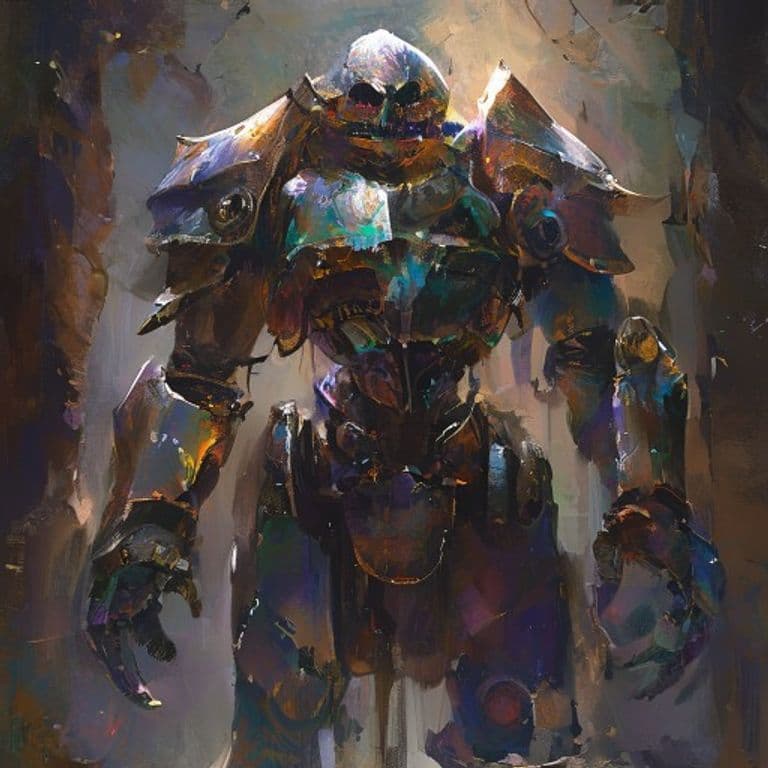 Animated Armor — fantasy monster illustration. Animated Armor is a medium construct (Challenge Rating 1).