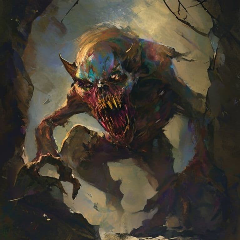 Yowler — fantasy monster illustration. Yowler is a tiny undead (Challenge Rating 1/2).