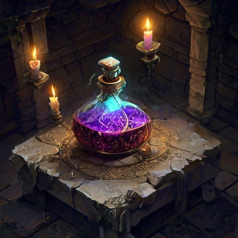 Grave Reagent — fantasy item illustration. Grave Reagent is a magic item (potion) of uncommon rarity.