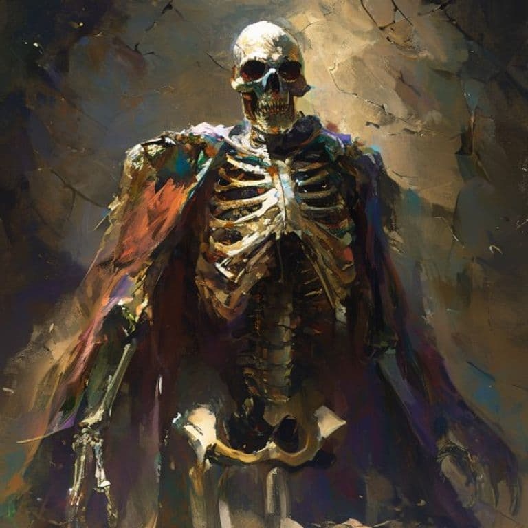 Monarch Skeleton — fantasy monster illustration