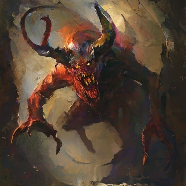 Demon, Balbazu — fantasy monster illustration