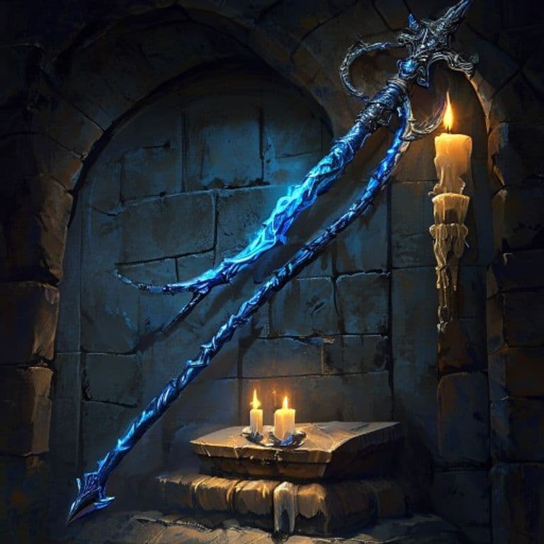 Whip of the Blue Wyrm — fantasy item illustration