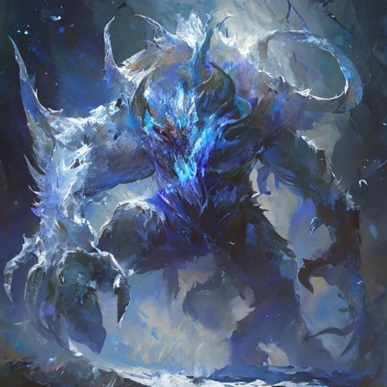 Ice Devil — fantasy monster illustration