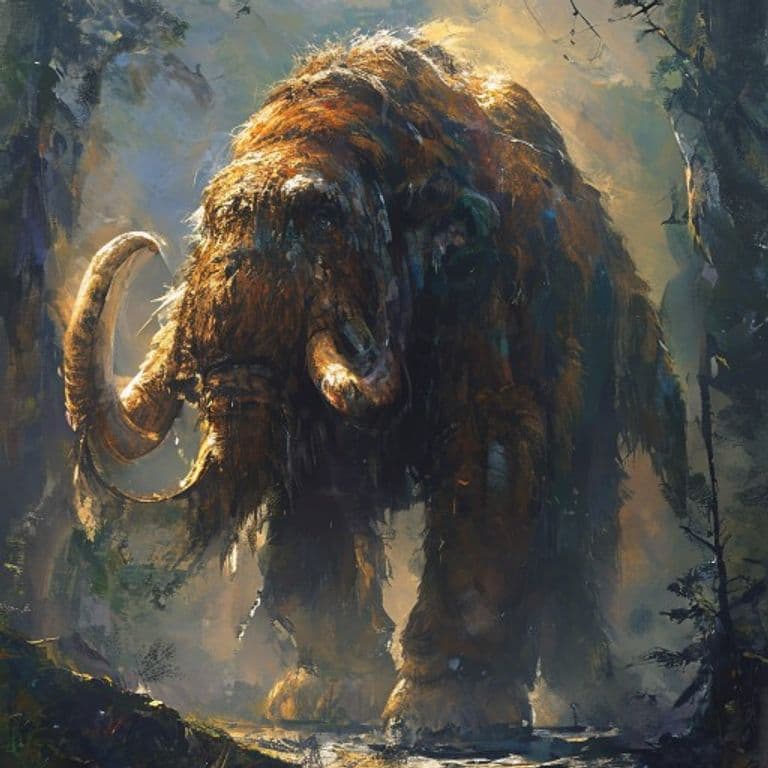 Mammoth — fantasy monster illustration. Mammoth is a huge beast (Challenge Rating 6).