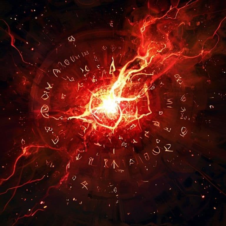 Blood to Acid — fantasy spell effect illustration. Blood to Acid is a 9th-level transmutation.