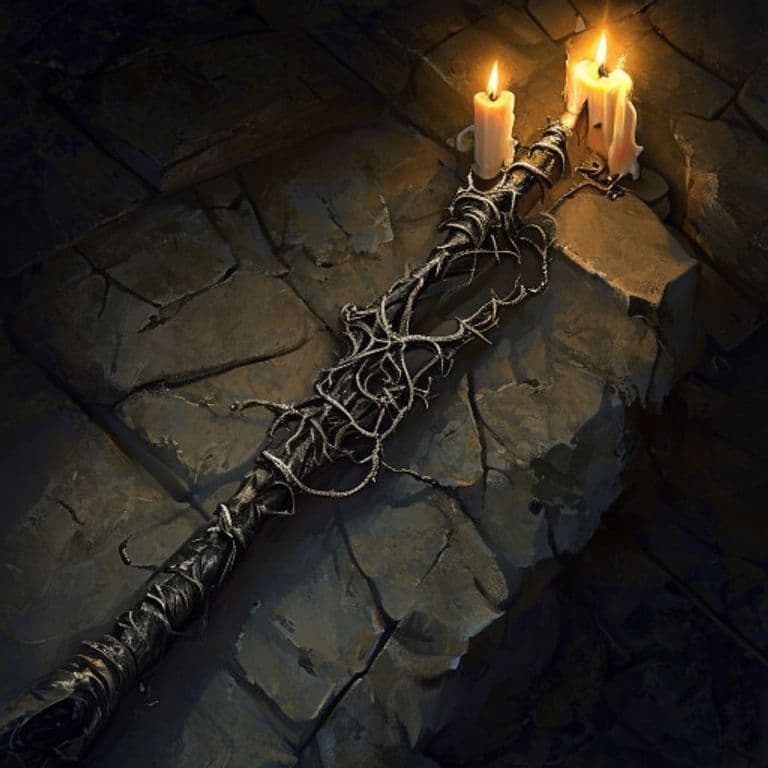 Wand of Cobwebs — fantasy item illustration. Wand of Cobwebs is a magic item (wand) of uncommon rarity.