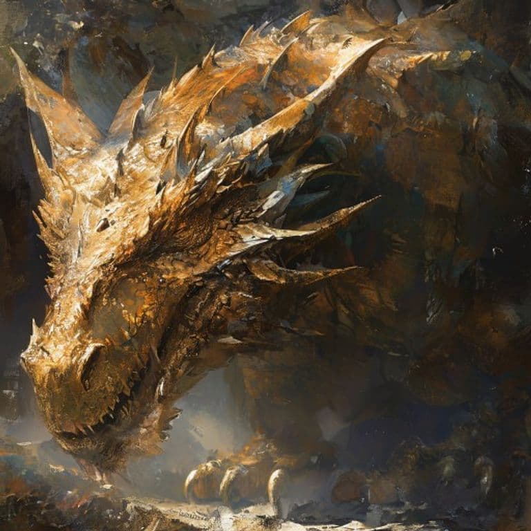 Ancient Bronze Dragon — fantasy monster illustration