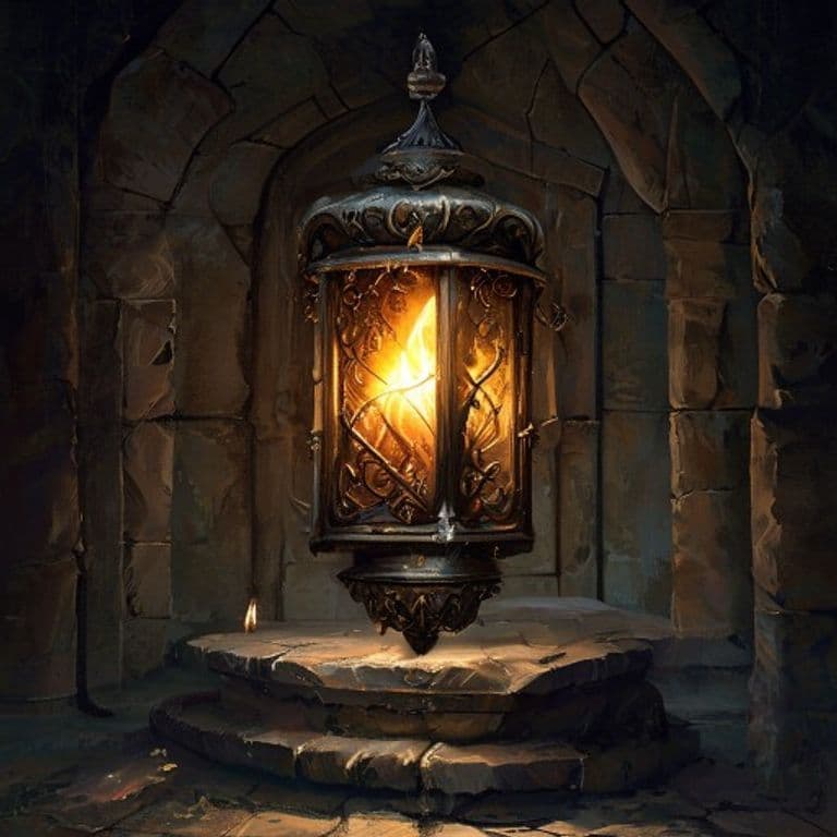 Lantern of Judgment — fantasy item illustration