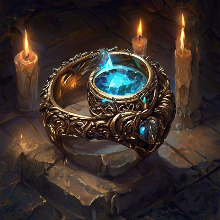 Ring of Animal Influence — fantasy item illustration. Ring of Animal Influence is a magic item (ring) of rare rarity.