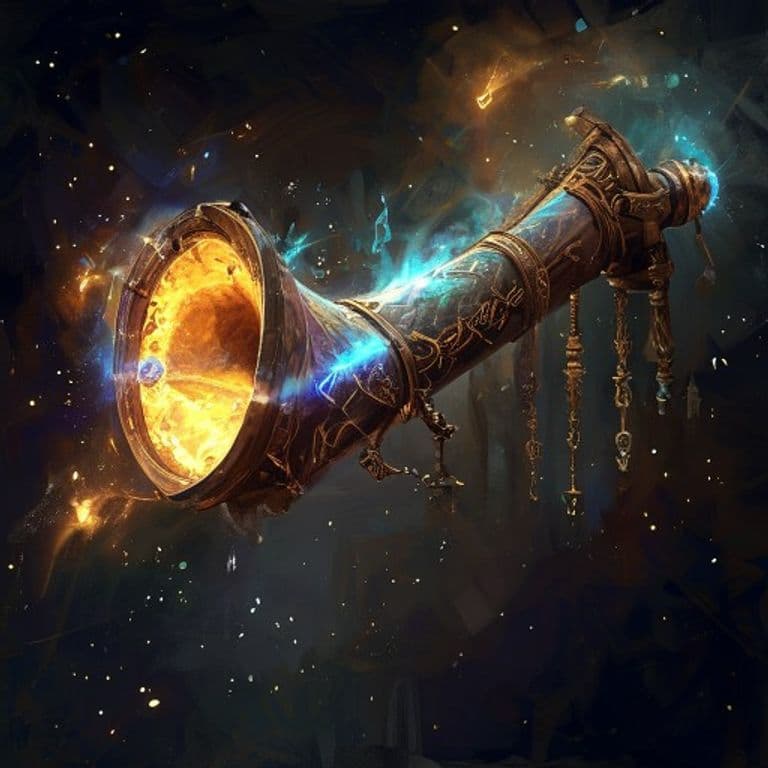War Horn — fantasy spell effect illustration. War Horn is a 4th-level enchantment available to Cleric, Paladin, Wizard.