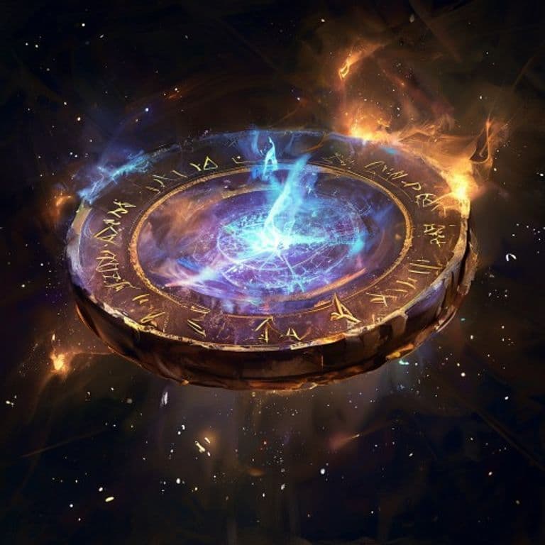 Floating Disk — fantasy spell effect illustration