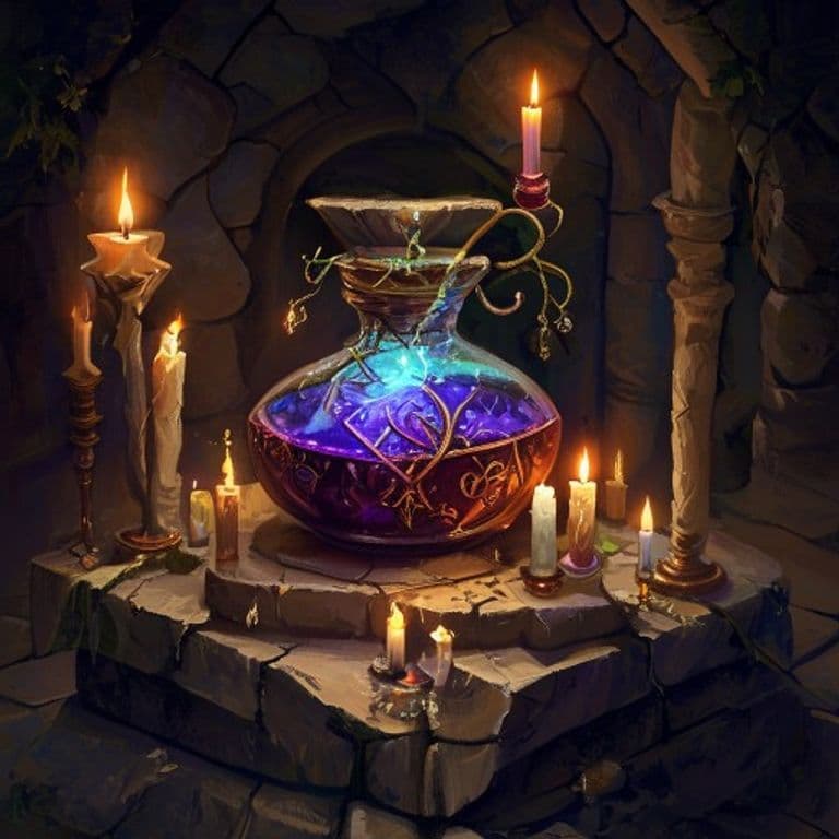 Potion of Worg Form — fantasy item illustration. Potion of Worg Form is a magic item (potion) of rare rarity.