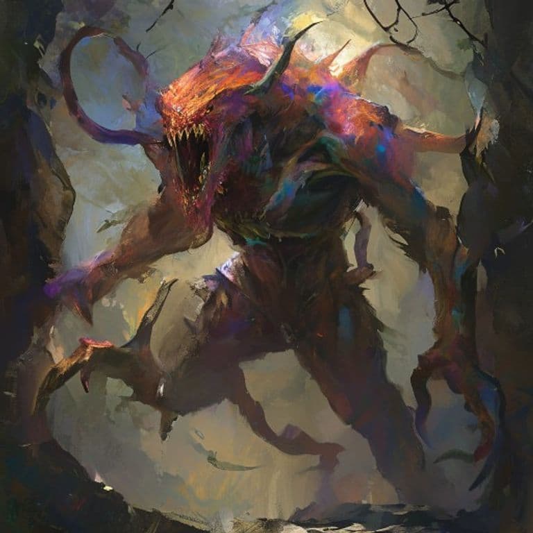 Xorn — fantasy monster illustration