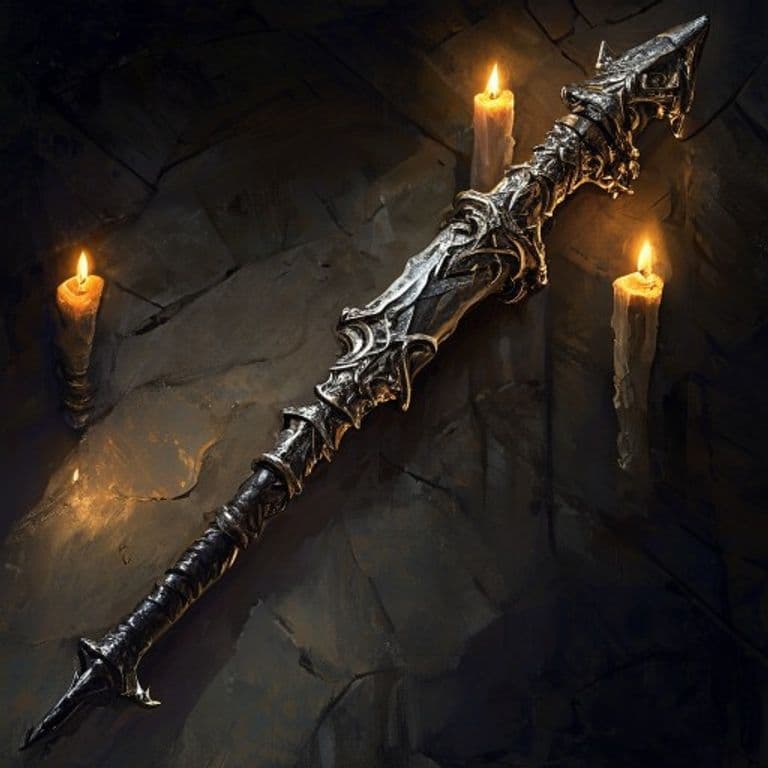 Consuming Rod — fantasy item illustration. Consuming Rod is a magic item (weapon) of very rare rarity.
