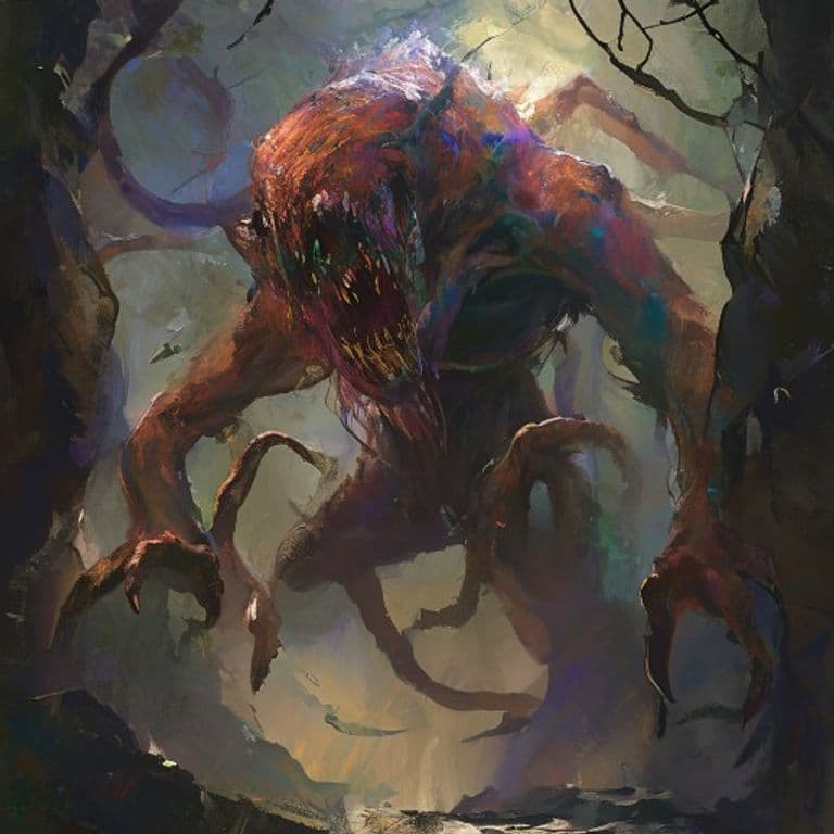 Anubian — fantasy monster illustration. Anubian is a medium elemental (Challenge Rating 2).