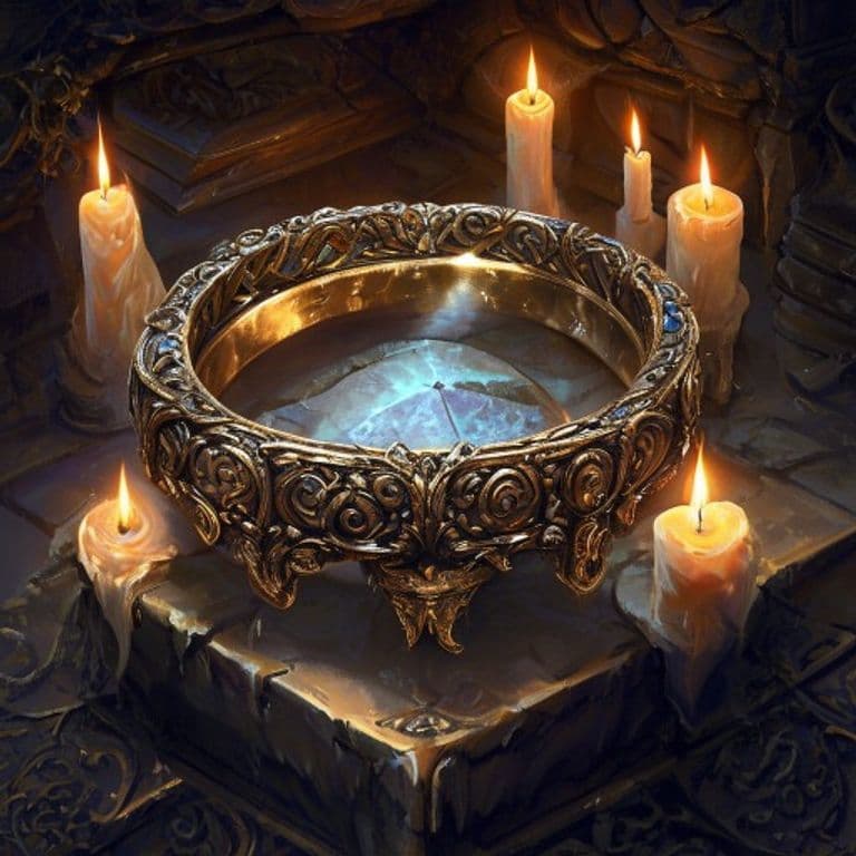 Heaven's Roof Ring — fantasy item illustration