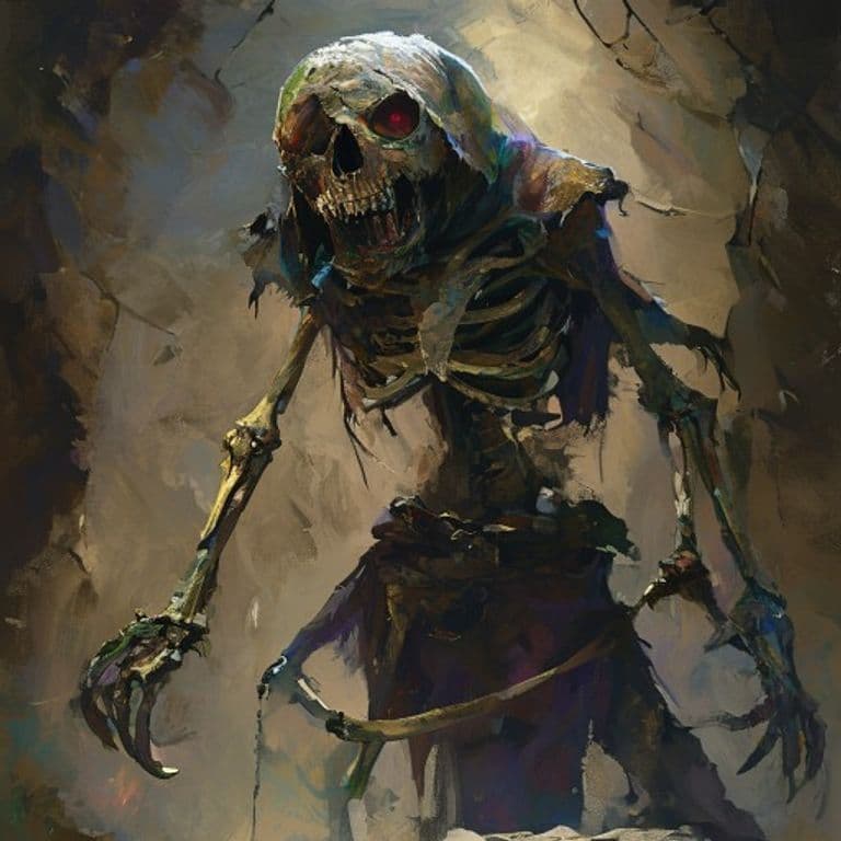Bone Collector — fantasy monster illustration. Bone Collector is a small undead (Challenge Rating 1/2).