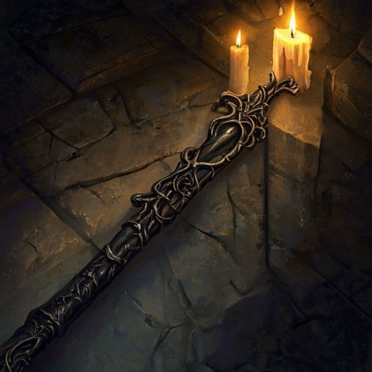 Wand of Web — fantasy item illustration