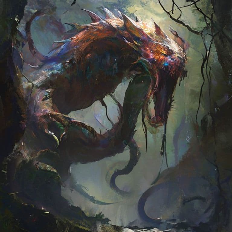 Spirit Naga — fantasy monster illustration