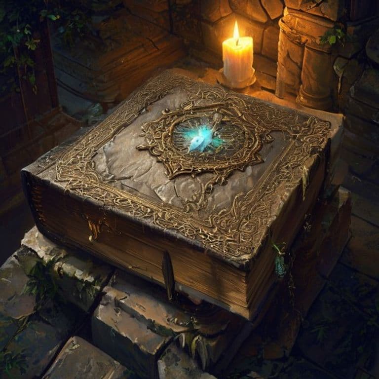 Book of Eibon — fantasy item illustration. Book of Eibon is a magic item (wondrous item) of legendary rarity.