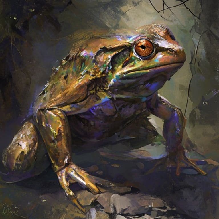 Resinous Frog — fantasy monster illustration
