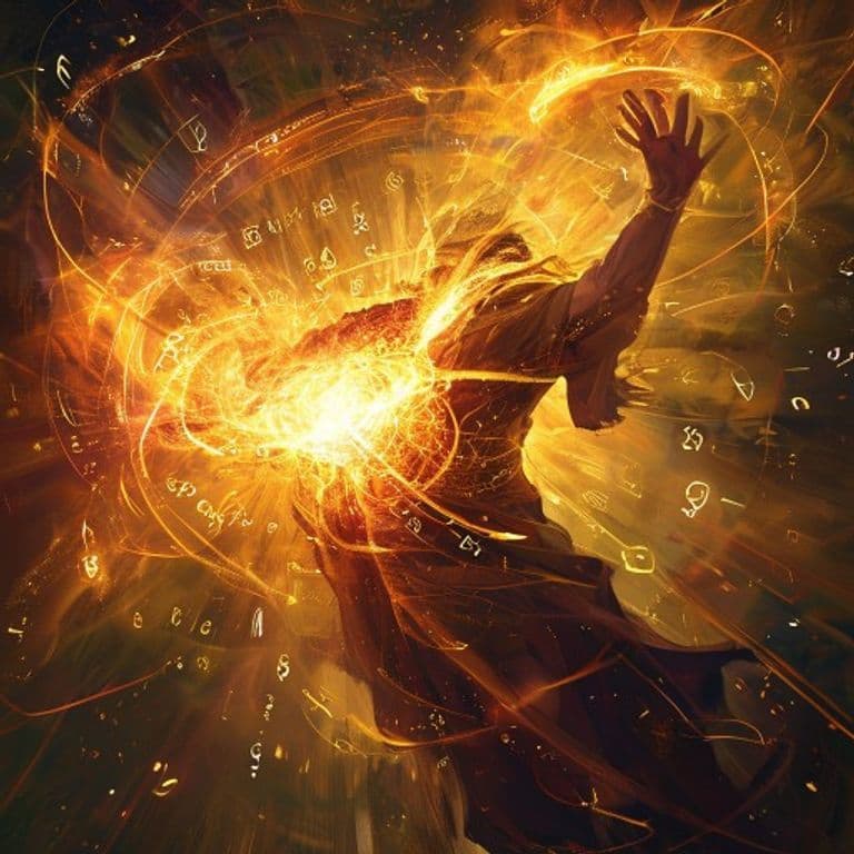Form of the Gods — fantasy spell effect illustration