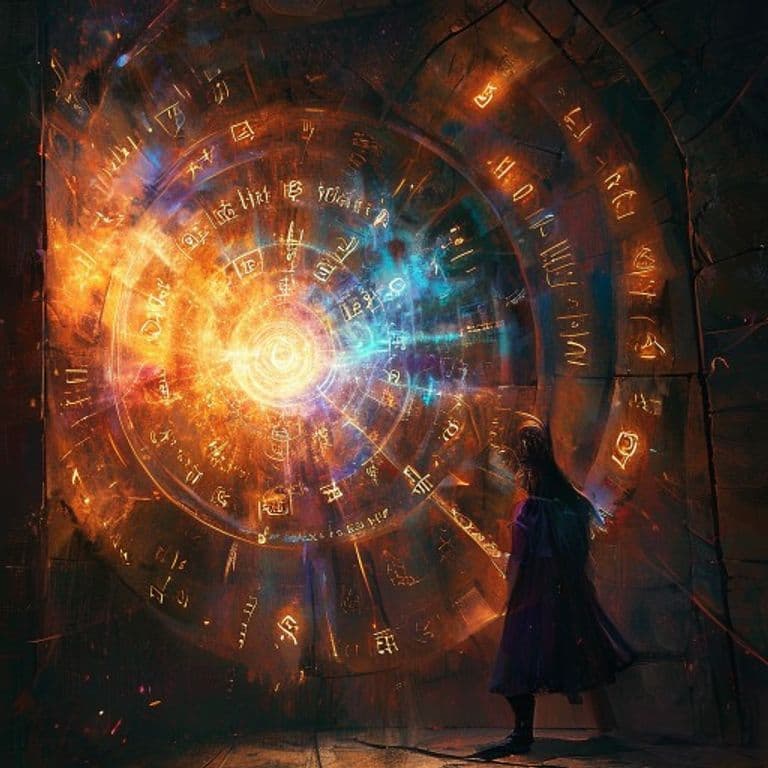 Wall of Time — fantasy spell effect illustration