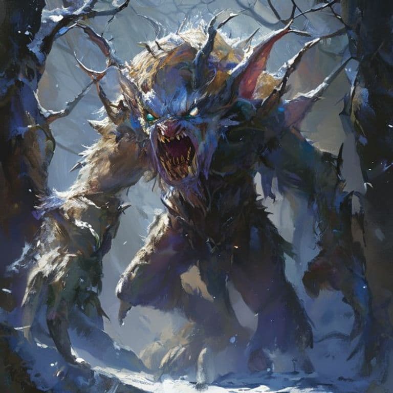 Wintergrim — fantasy monster illustration