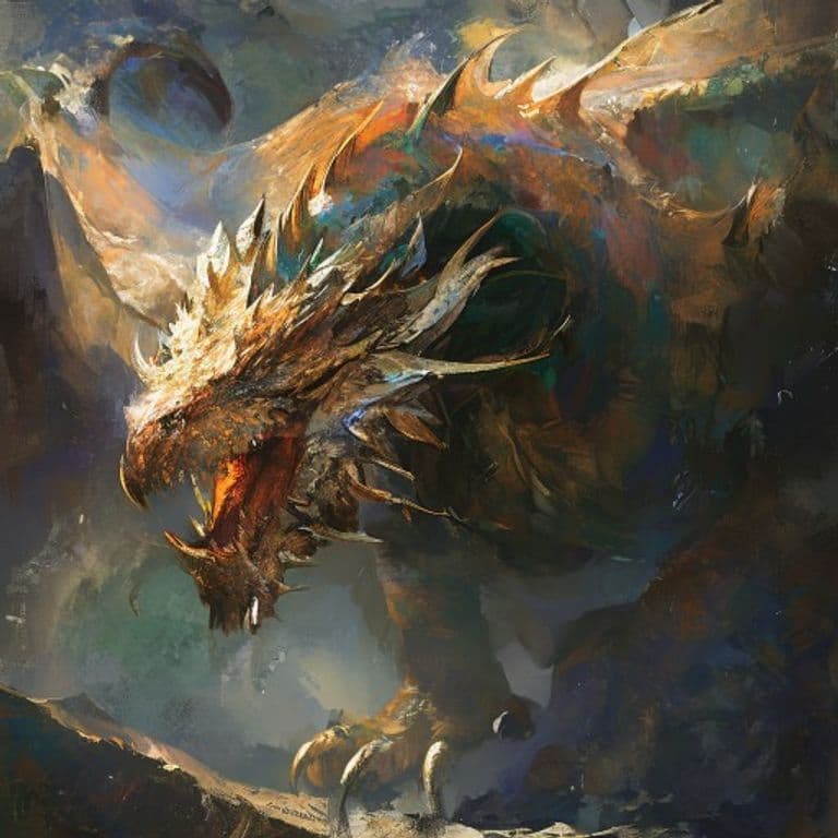 Ancient Wind Dragon — fantasy monster illustration. Ancient Wind Dragon is a gargantuan dragon (Challenge Rating 22).