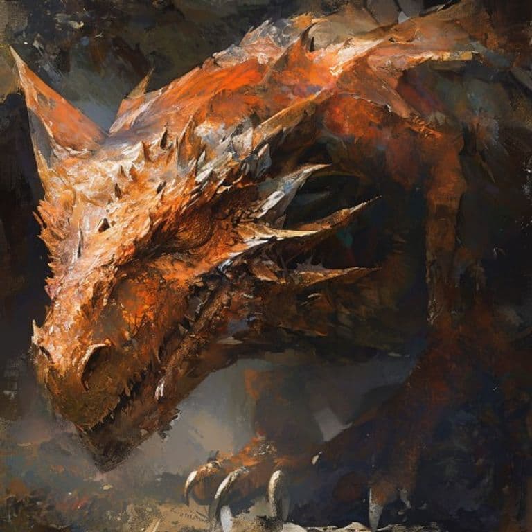 Rust Drake — fantasy monster illustration