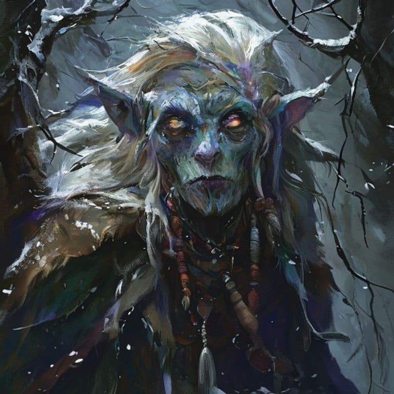 Winter Hag — fantasy monster illustration