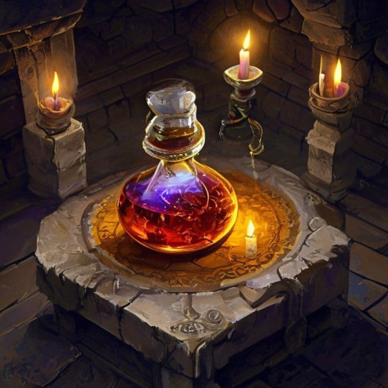 Oil of Concussion — fantasy item illustration